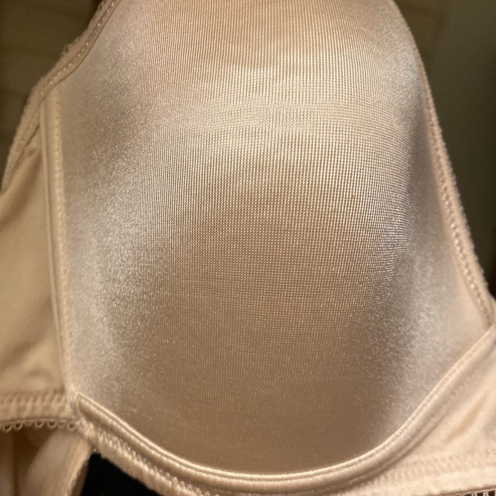 40B Wacoal Wirefree Softcup Light Padded Quality Bra 856192 Side Stays Sand Nude - Picture 3 of 16